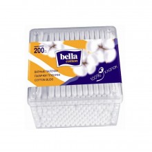 Ватные палочки Bella, в пластиковой коробке, 200 шт.