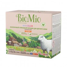 Экологичный гипоаллергенный стиральный порошок BioMio Bio-Color для цветного белья, концентрат, 1.5 кг