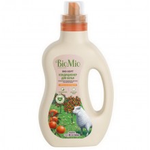 Эко гипоаллергенный кондиционер для белья BioMio Bio-Soft с эфирным маслом мандарина и экстрактом хлопка, концентрат, 1000 мл