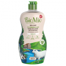 Антибактериальное гипоаллергенное эко средство для мытья посуды, овощей и фруктов BioMio Bio-Care, без запаха, 450 мл