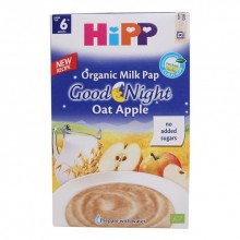 Каша Hipp молочная рисово-пшеничная с яблоками "Спокойной ночи", 4+ мес., 250 г