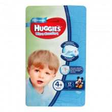Подгузники Huggies Ultra Comfort Small 4+ для мальчиков (10-16 кг) 17 шт.