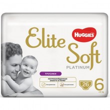 Трусики-подгузники Huggies Elite Soft Platinum Pants Mega 6 (от 15 кг) 26 шт.
