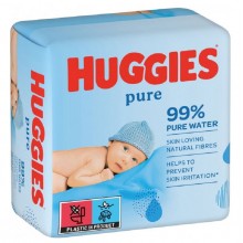 Салфетки влажные Huggies Pure 99.9% воды, 56x3 шт.