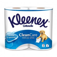Туалетная бумага Kleenex Delicate White 2 слоя, 4 шт.