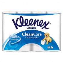 Туалетная бумага Kleenex Delicate White 2 слоя, 12 шт.