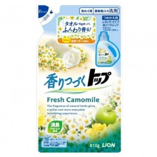 Экологичный гель для стирки с кондиционером 2 в 1 Lion Top Fresh Camomile, аромат ромашки, 810 мл, запасной блок