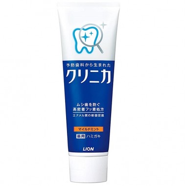 Японская зубная паста комплексного действия Lion "Clinica Vertical" c мягким мятным вкусом, 130 г