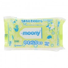 Детские влажные салфетки Moony для новорожденных, мягкие, 80 шт.