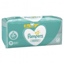 Влажные салфетки для младенцев Pampers Sensitive, 2x52 шт.