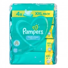 Влажные салфетки для младенцев Pampers Fresh Clean, 4x80 шт.