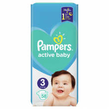 Подгузники Pampers Active Baby 3 (6-10 кг) 58 шт.