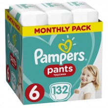 Подгузники-трусики Pampers Pants 6 BOX (15+ кг) 132 шт.