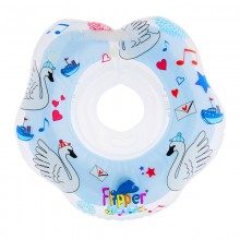 Надувной круг на шею для купания малышей ROXY-KIDS Flipper 0+ с музыкой из балета, "Лебединое озеро"