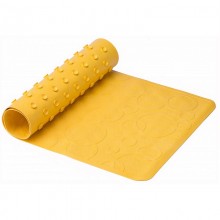Антискользящий резиновый коврик ROXY-KIDS для ванны, 35x76 см, желтый